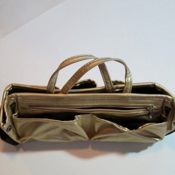 Gold clutch bag, made by For Your Ease Only - Picture 2 of 2